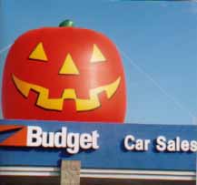 rooftop balloon - Jack o'Lantern shape balloon