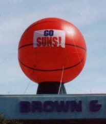 rooftop balloon - basketball shape giant balloon